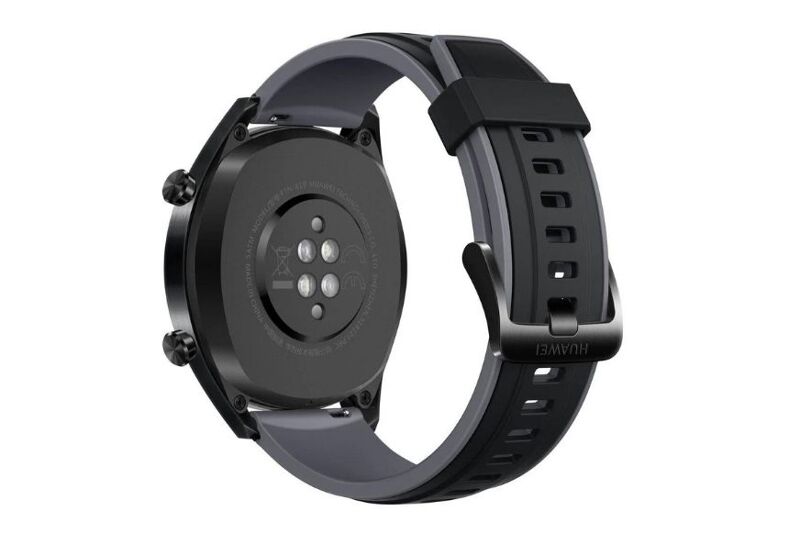 Man sieht die Sensoren der Huawei Watch GT Sport.